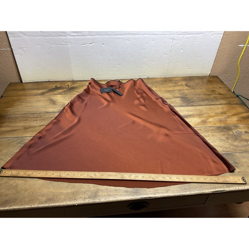 NWT Rag & Bone Jaci Satin Skirt Color Mahogany Size 8 - Picture 6 of 11